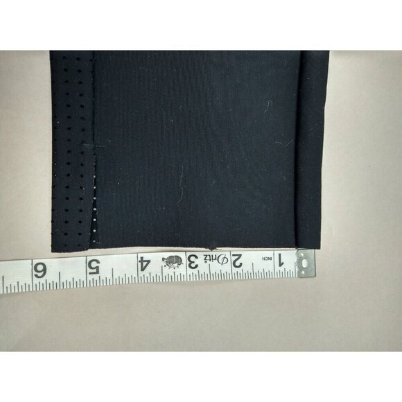 Athleta Mercurial Crop Flare Pants Women's Medium Black Stretch Nylon Mesh - Picture 5 of 14